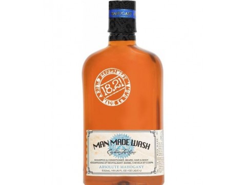 Daugiafunkcė priemonė vyrams 3 in 1: stiprinamasis šampūnas, kondicionierius ir kūno prausiklis viename 18.21 Man Made Wash Absolute Mahogany WSH18AM, 532 ml